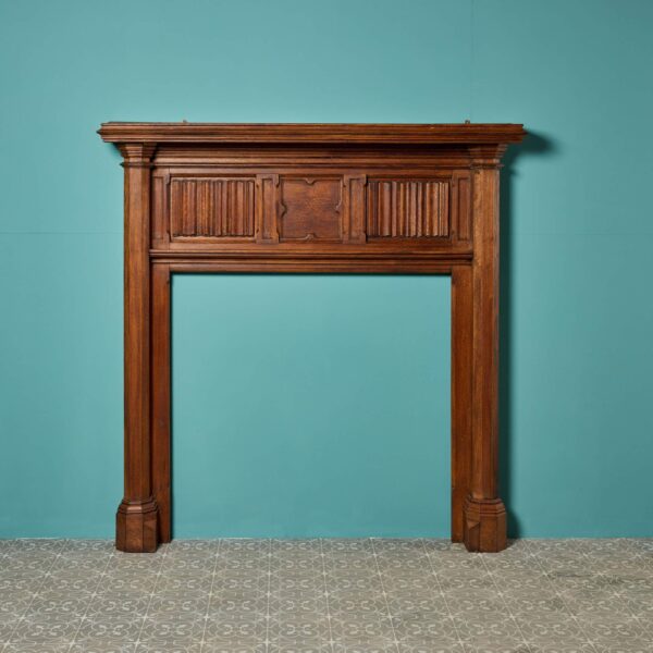 Antique Victorian Oak Fireplace