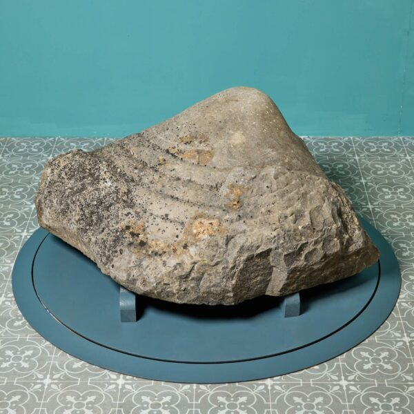 Large Carved Stone Clam Shell Sculpture