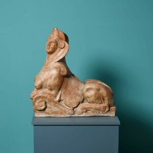 Antique French Terracotta Sphinx Model