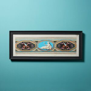 Antique Framed Polychrome Neoclassical Frieze