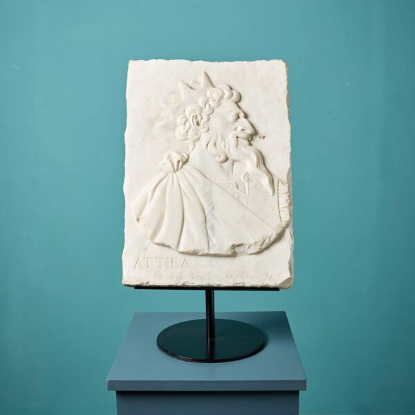 0_draft_tile_-1 Antique Carved Marble Plaque of Attila the Hun
