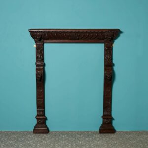 Antique Scottish Carved Oak Fireplace