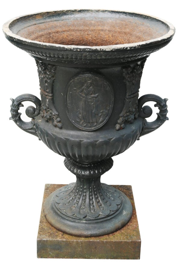 147-Antique-Cast-Iron-Garden-Urn-14-copy-scaled Antique Cast Iron Garden Urn