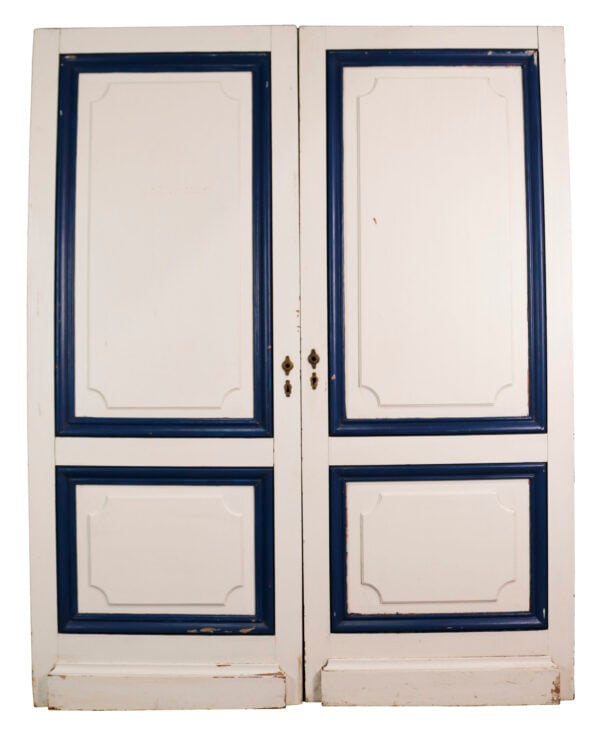Pair of Reclaimed Painted Double Doors