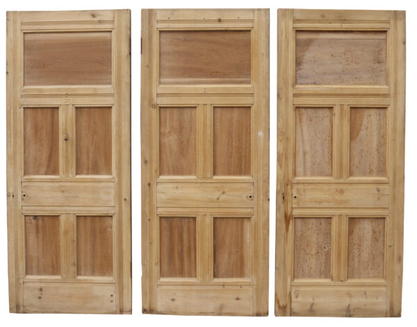 A Set of 3 Reclaimed Stripped Pine Doors