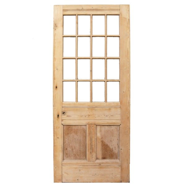 Reclaimed Stripped Pine Front Door for Glazing