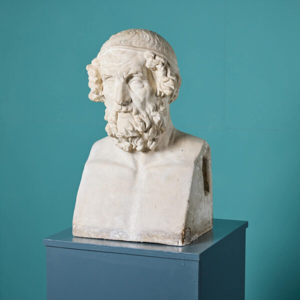 254-3 19th Century Plaster Bust of Homer