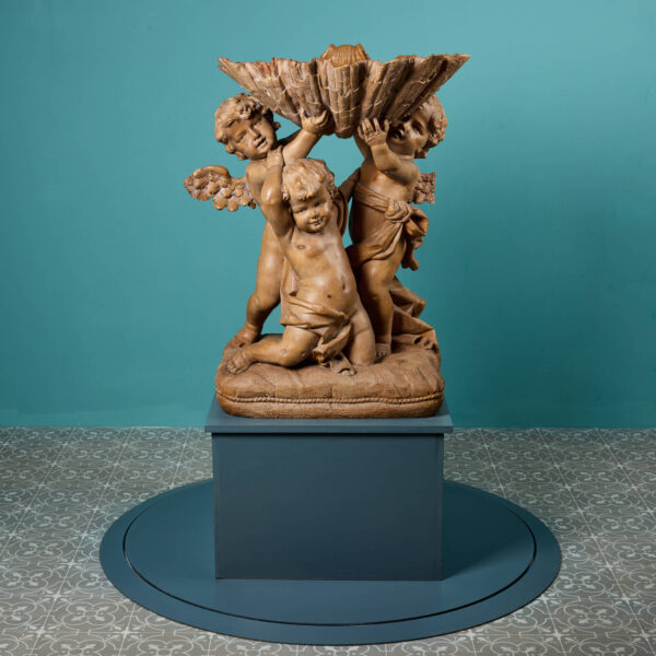 25905-1 Italian Baroque Style Putti Statue Cherub Group