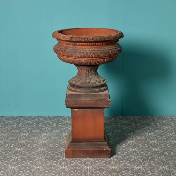 27638-1 Antique Terracotta Garden Urn Centrepiece