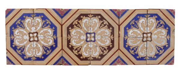 Set of 12 Antique Minton & Co. Encaustic Tiles