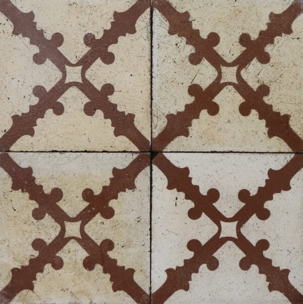 28-Brown-White-Crosses-Tiles-110-scaled Reclaimed Patterned Encaustic Floor Tiles 19.2 m2 (206 sq ft)