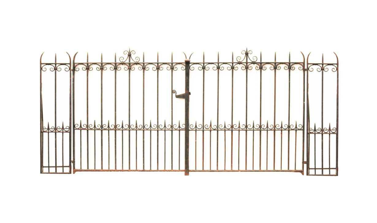 Pair of Wrought Iron Driveway Gates with Posts