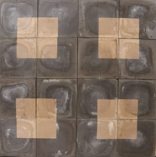282-Antique-Reclaimed-Tiles-4-scaled Reclaimed Monochrome Black and Cream Square Pattern Encaustic Tiles 2.2 m2 (23 ft2)