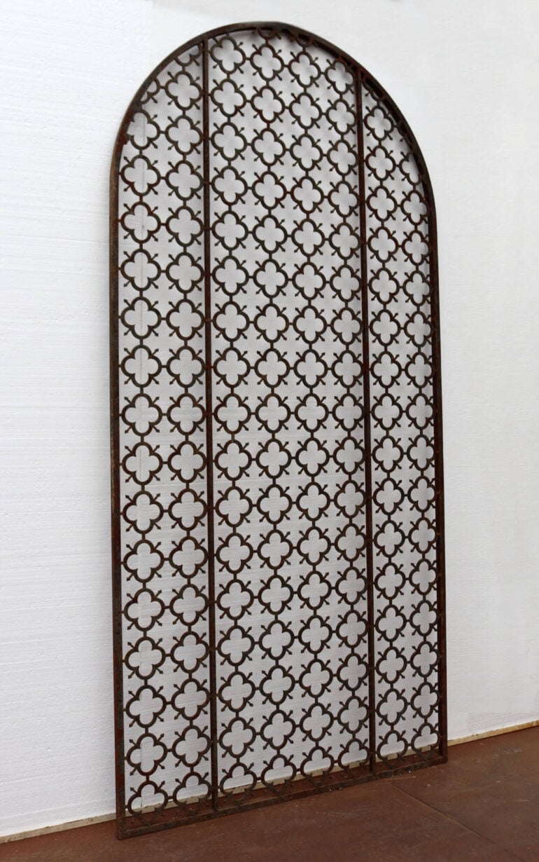 Pair of Large Arched Reclaimed Garden or Trellis Panels