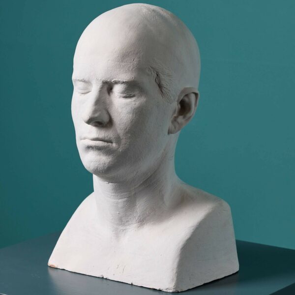 Plaster Life Face Cast of a Male Ex. Tucker Collection