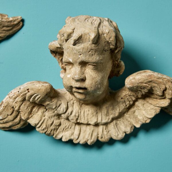 Three 18th Century Baroque Style Polychrome Cherubs