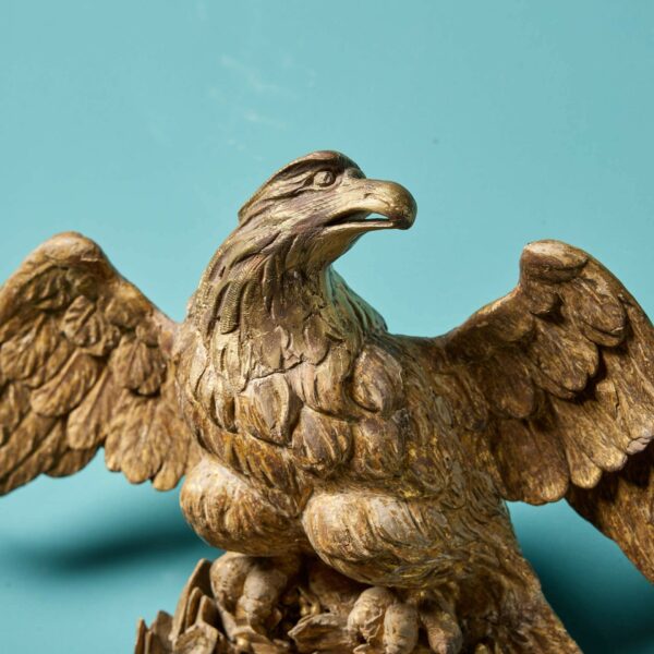 18th Century Gilded & Carved Eagle with Patera