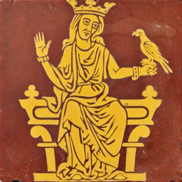 Minton Encaustic Neo-Medieval Tile Depicting a Queen