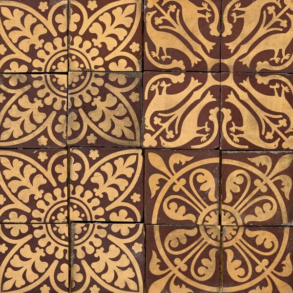 Reclaimed Minton Tile Splashback