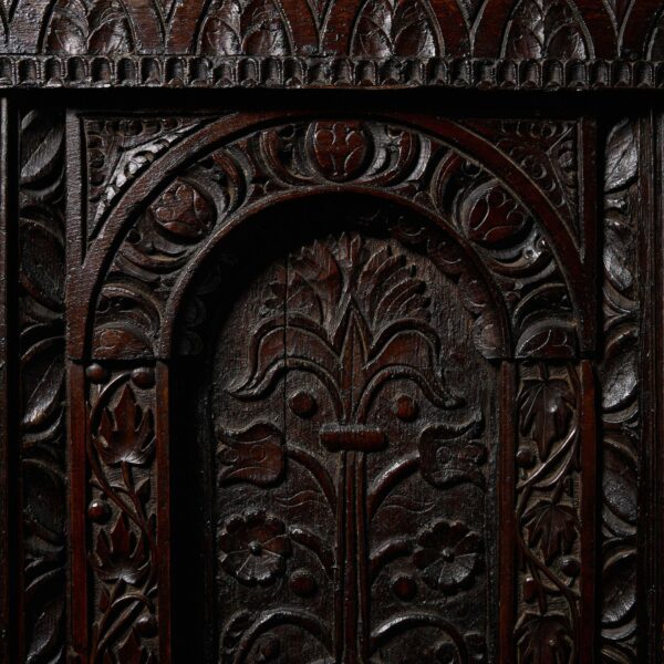 Antique 17th Century Tudor Carved Oak Panel