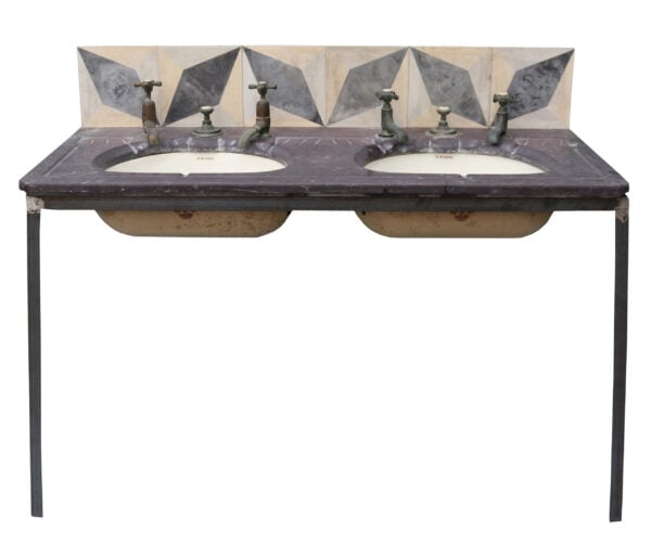 331-Antique-Basin-Wash-Stand-13-scaled A Reclaimed Double Sink or Basin with Stand