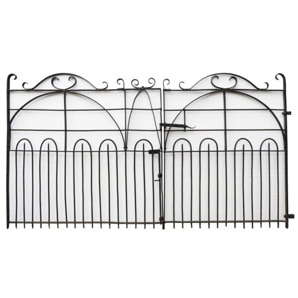 332-7 Set of Antique Wrought Iron Driveway Gates 291 cm (9’5”)
