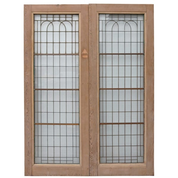 Set of Reclaimed Copperlight Art Deco Double Doors (3)