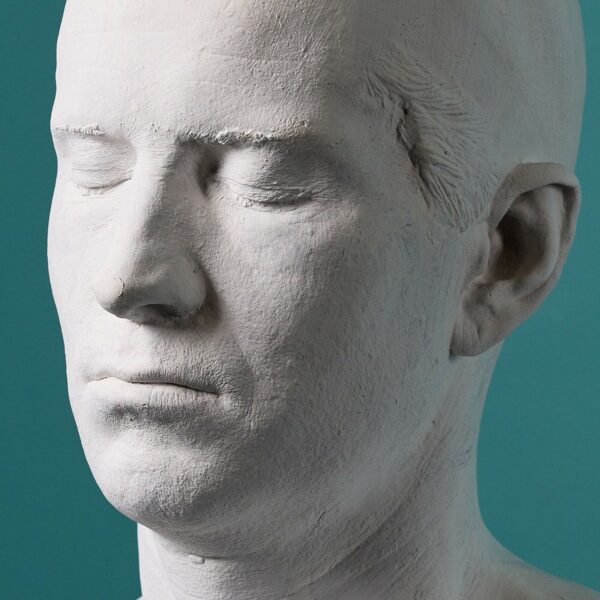 Plaster Life Face Cast of a Male Ex. Tucker Collection