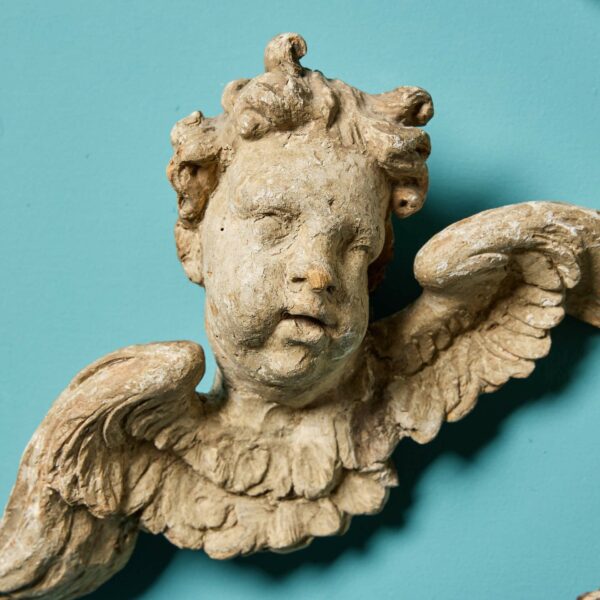 Three 18th Century Baroque Style Polychrome Cherubs