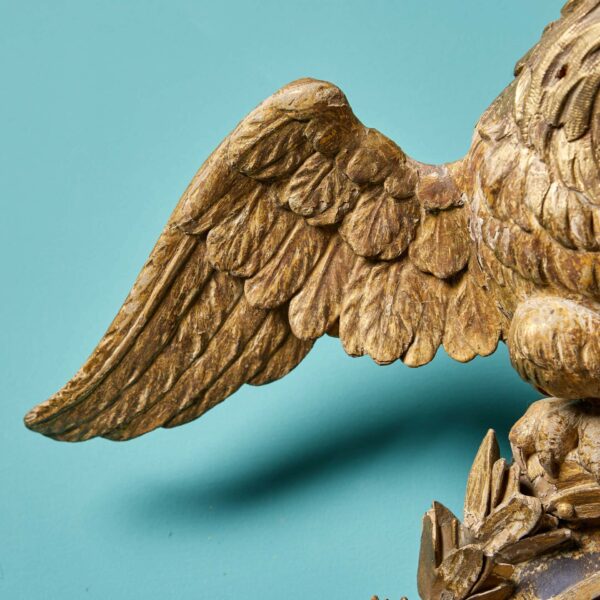 18th Century Gilded & Carved Eagle with Patera