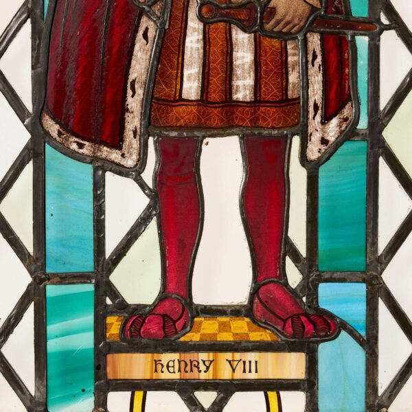 Tudor Revival Henry VIII Stained Glass Window