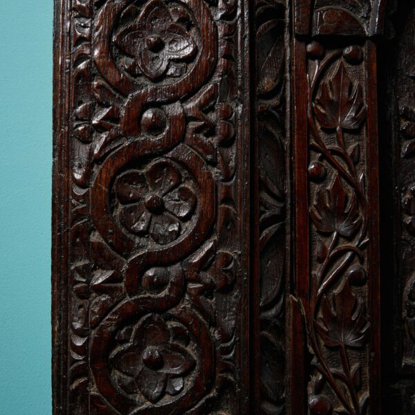 Antique 17th Century Tudor Carved Oak Panel