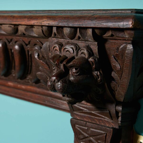 Antique Scottish Carved Oak Fireplace