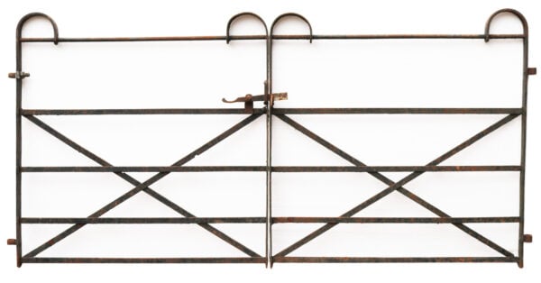 A Set of Georgian Wrought Iron Driveway Gates 230cm (7'6")