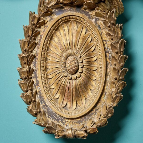 18th Century Gilded & Carved Eagle with Patera