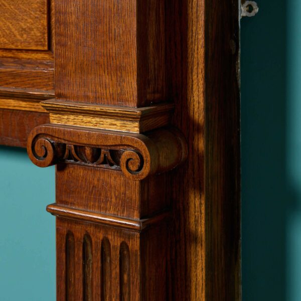 Antique 19th Century Carved Oak Fireplace