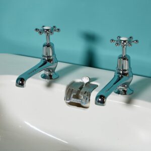 Large Reclaimed 1920s Porcher Pedestal Sink | UK Architectural