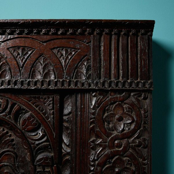 Antique 17th Century Tudor Carved Oak Panel