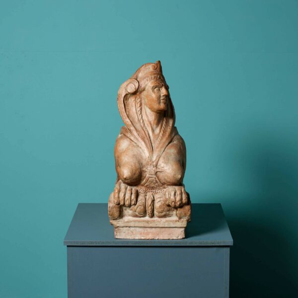 Antique French Terracotta Sphinx Model