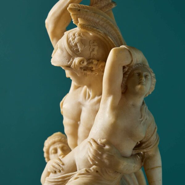 Antique Alabaster Sculpture of Mythological Scene