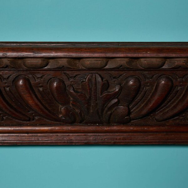 Antique Scottish Carved Oak Fireplace