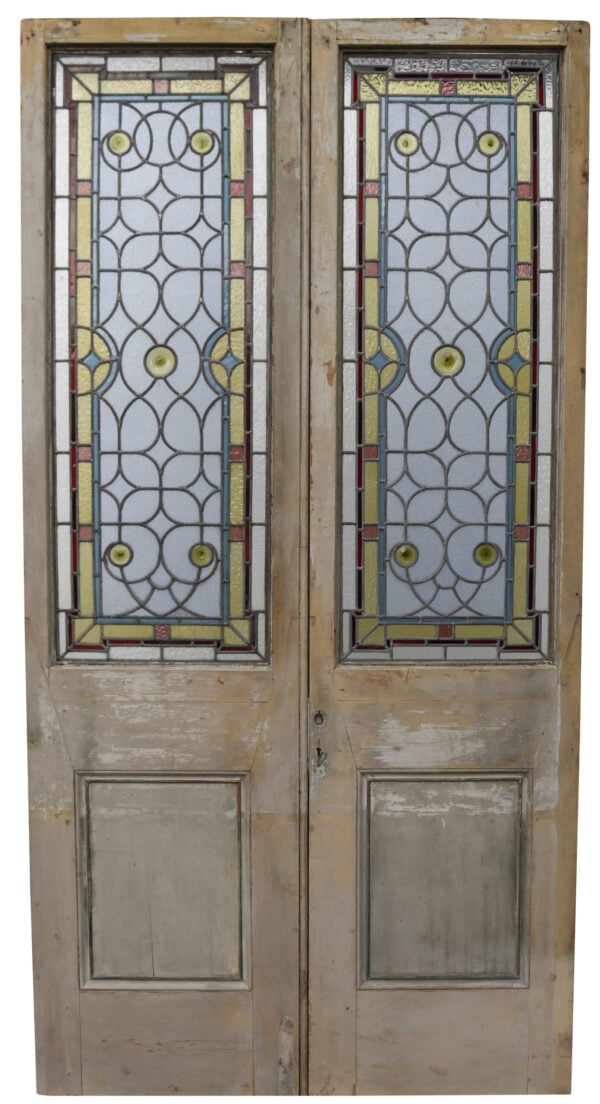 A Set of Reclaimed Stained Glass Doors
