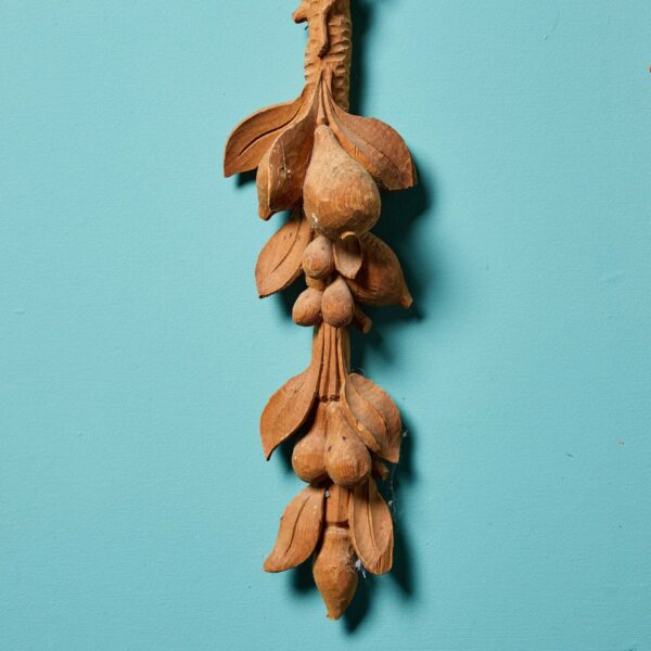 Pair of Antique Neoclassical Carved Pine Wall Hangings