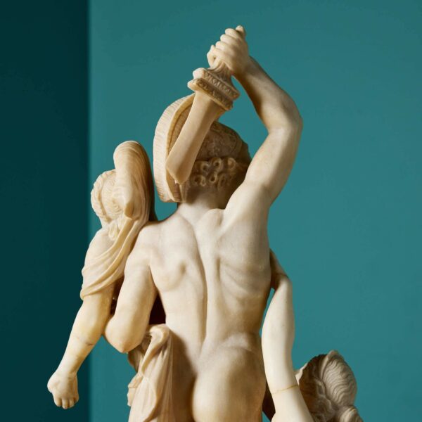 Antique Alabaster Sculpture of Mythological Scene