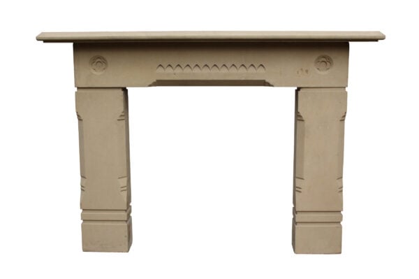 A Reclaimed Antique Carved Stone Fire Surround