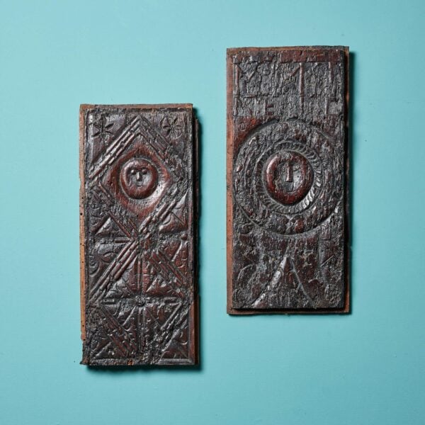 0_35829-1 Pair of 16th Century French Carved Oak Panels