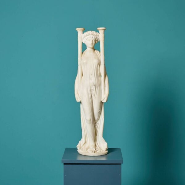 0_36414-1 Italian Statuary Marble Sculpture of a Neoclassical Maiden