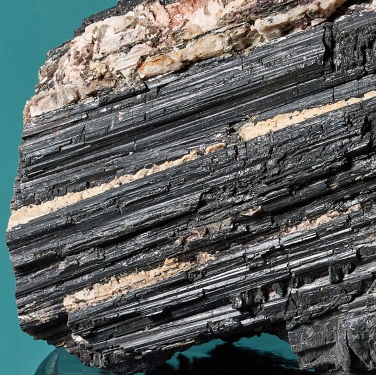 Large Natural Black Tourmaline Mineral Specimen | UK Architectural