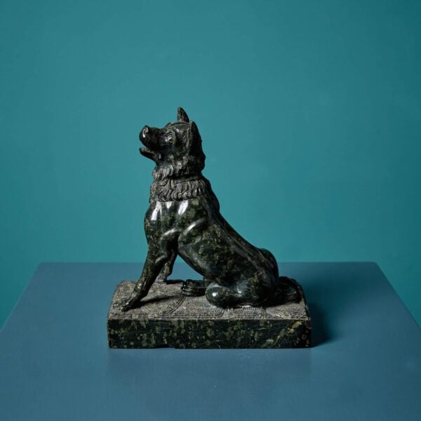 Grand Tour Jennings Dog Serpentine Sculpture After the Antique