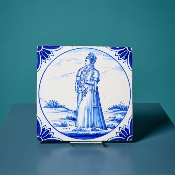 0_36464-1 Reclaimed Ravesteijn Delft Tile of a Persian Lady